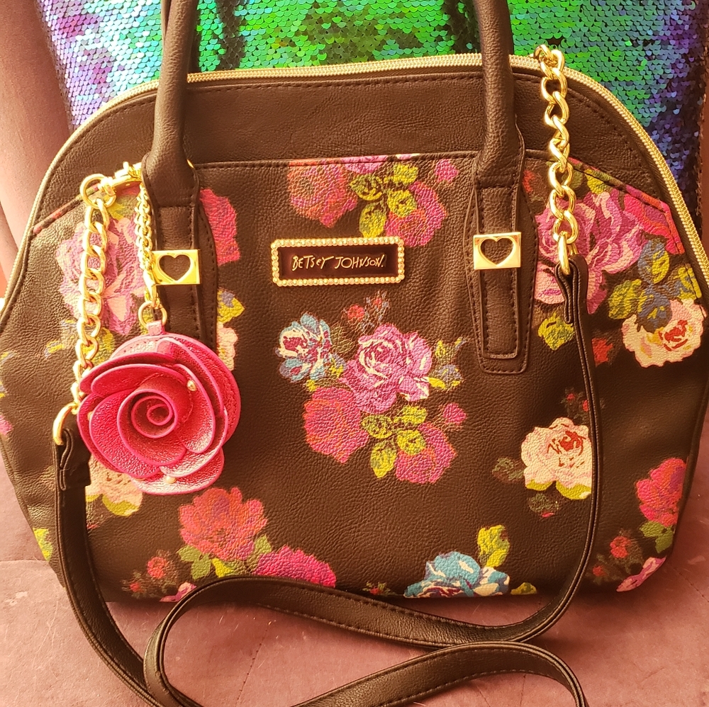 Betsey Johnson rose handbag